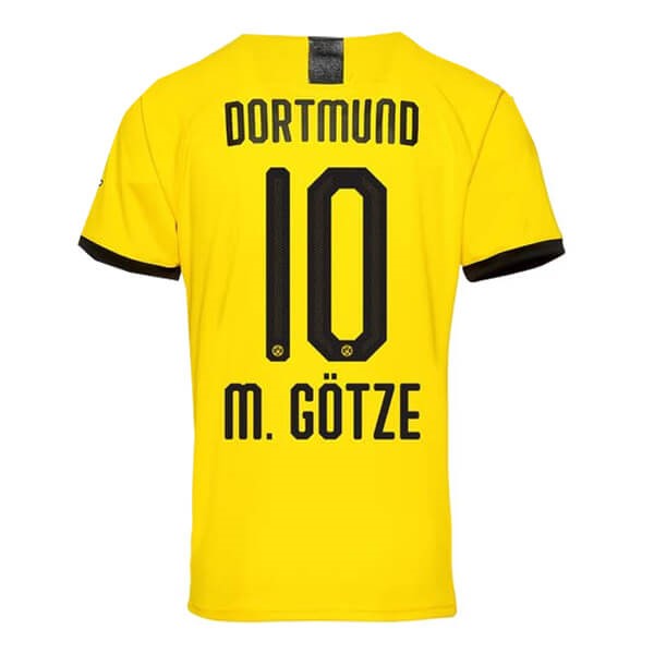 Tailandia Camiseta Borussia Dortmund NO.10 M.Gotze 1ª Kit 2019 2020 Amarillo